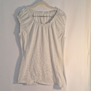 LOFT Cream Ruched Blouse